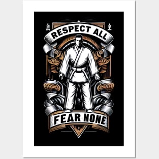 Respect all fear none martial arts Posters and Art